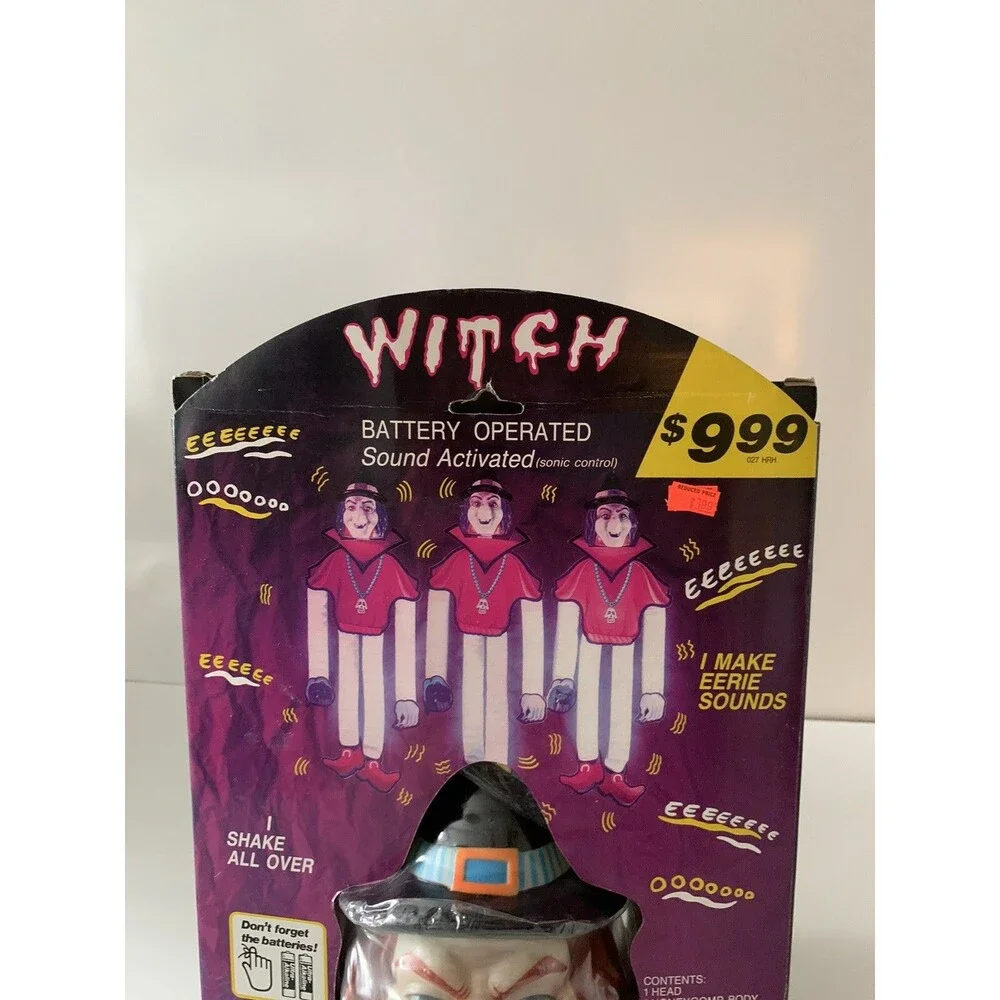 VTG Halloween Sonic Control BatteryOperated Hanging Witch Honeycomp Body Retro